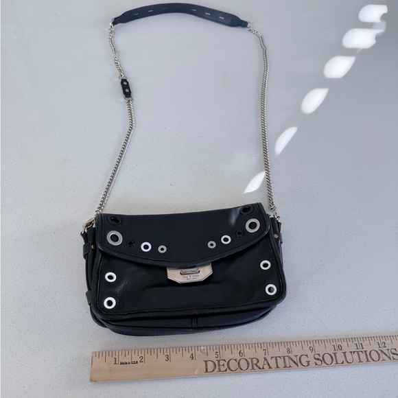 rag & bone Handbags - Rag and Bone Grommet Stylish Black Shoulder Bag w/ chain